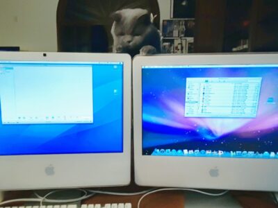 2 Apple iMac (G5+Intel) + webcam Apple EyeSight in ott