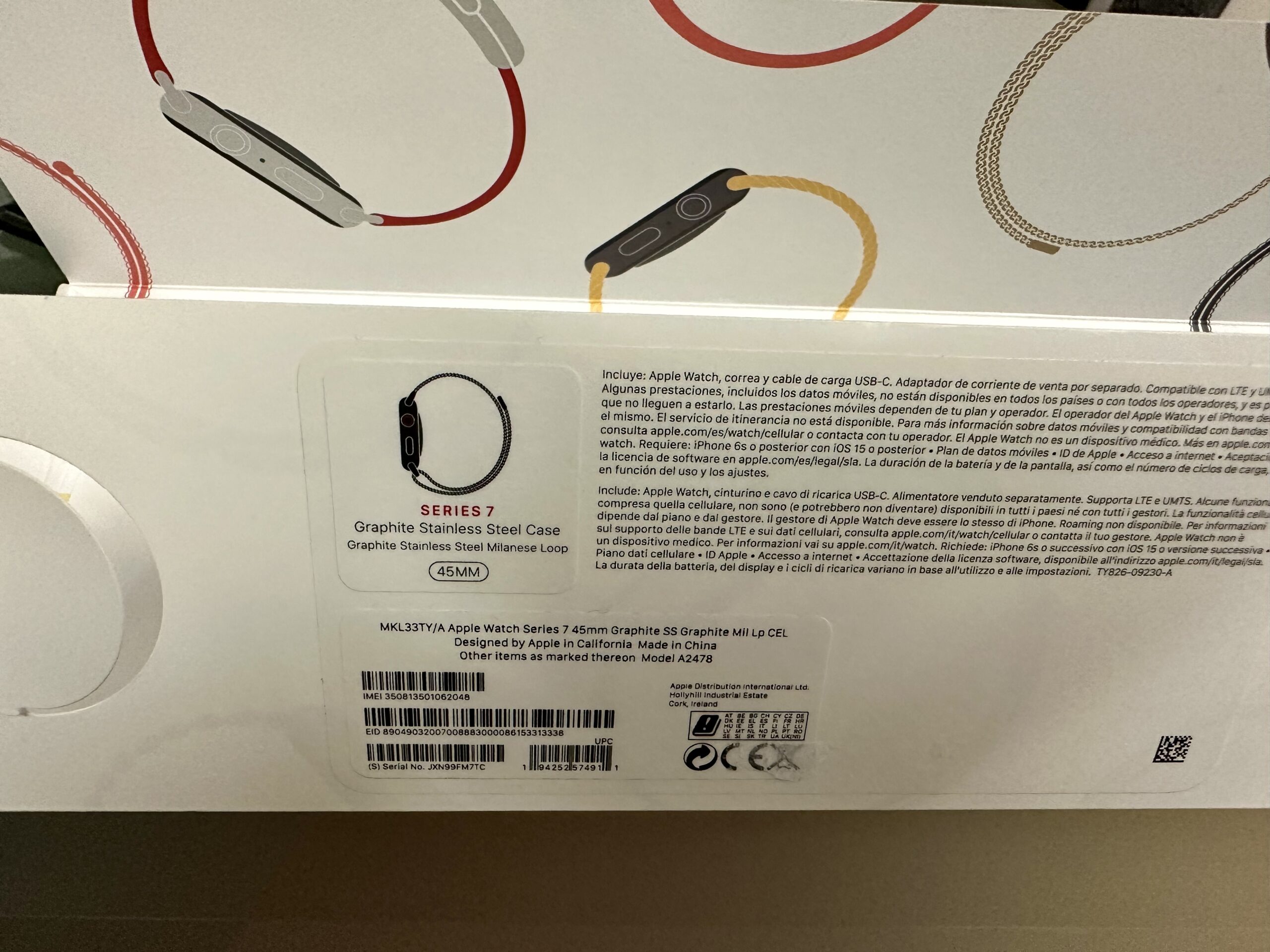 Apple Watch Series 7 (GPS + Cellular) Acciaio