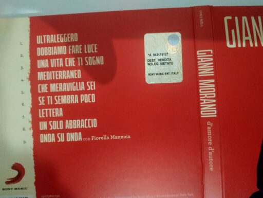 CD Gianni Morandi CD originale “d’amore d’autore”