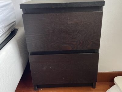 Comodini Ikea modello Malm marrone scuro