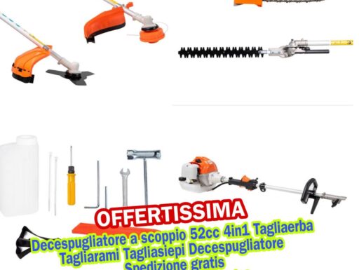 Decespugliatore a scoppio 52cc 4in1 Tagliaerba