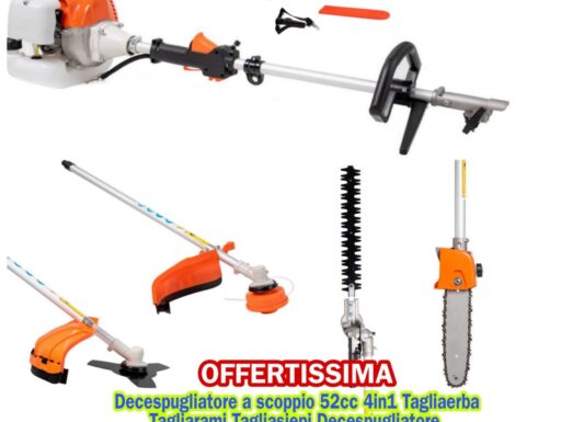 Decespugliatore a scoppio 52cc 4in1 Tagliaerba