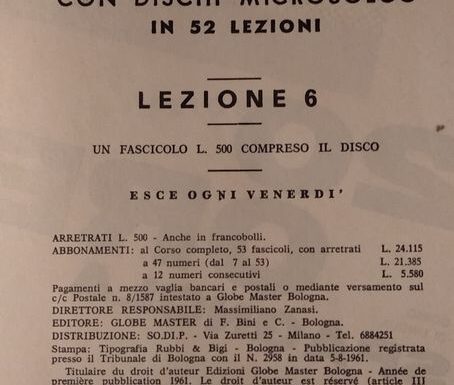 Primi 6 numeri corso francese vintage 1965