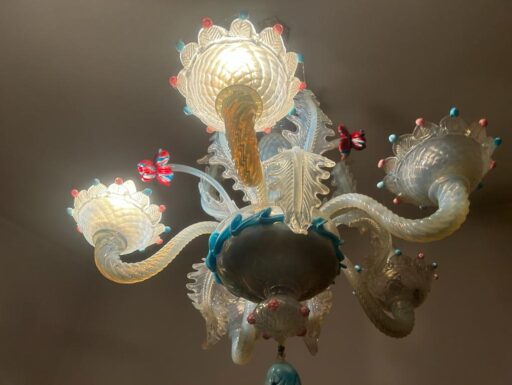 Lampadario in vetro di murano