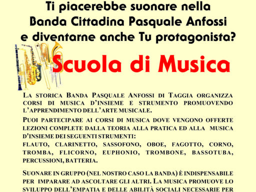 Taggia banda musicale pasquale anfossi corsi di strumento