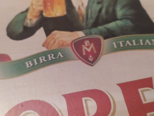 Targhe birra moretti ferro e legno