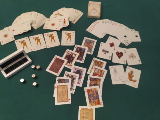 Carte e dadi poker d’epoca