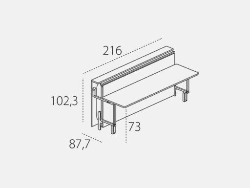 Letto singolo a scomparsa cabrio marca clei