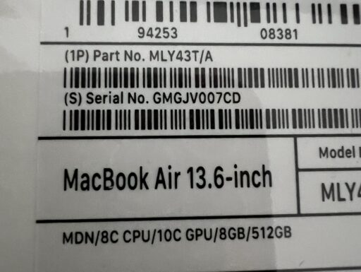 Macbook air m2 2024 da 512gb