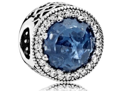 Pandora charm blu cuori busta originale argento gioiello