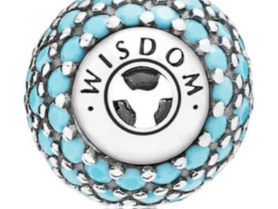 Charm pandora wisdom collezione essence turchese argento