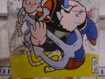 Bicchiere da collezione nutella popeye ancore anno 2003