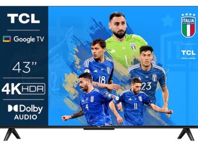 Tcl p63 smart tv 43″ pollici series 43p635 4k wi-fi nero