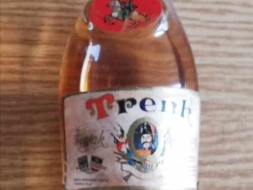 Bottiglia mignon liquore trenk anni 60