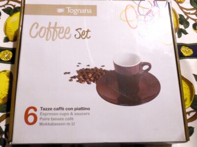 Set tazze caffè tognana 6 pezzi nuove