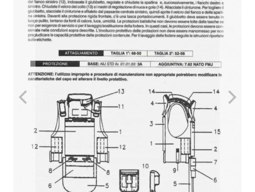 Giubbotto antiproiettile con piastre nij 3