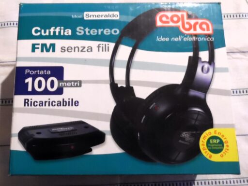 Cuffia wireless con pile ricaricabili