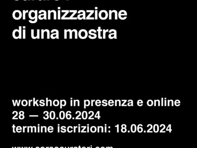 Workshop – come curare l’organizzazione di una mostra