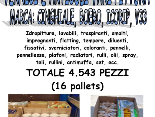 Stock di vernici e articoli per pittura 4543pz