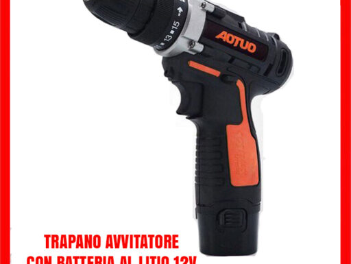 Trapano avvitatore batteria al litio 12v