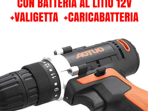 Trapano avvitatore batteria al litio 12v