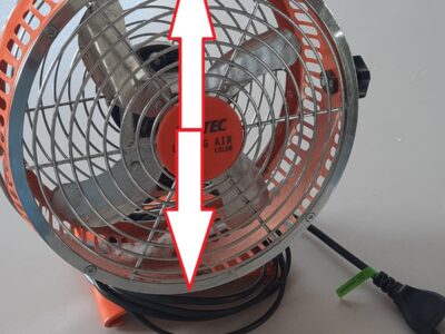 Ventilatore da tavolo imetec col arancione