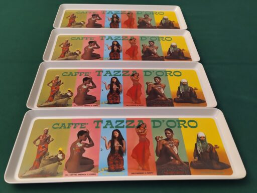 Vassoi tazza d'oro anni 70