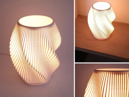 Lampada da tavolo stampata in 3d, design personalizzabile