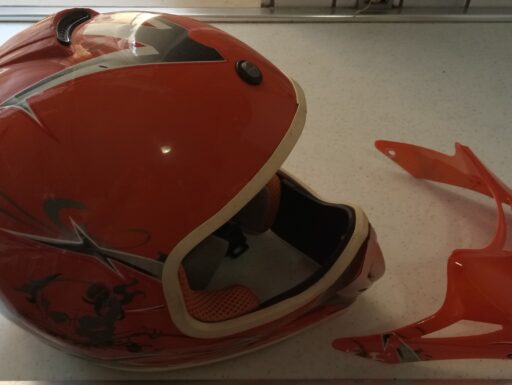 Casco moto stile moto cross con visiera